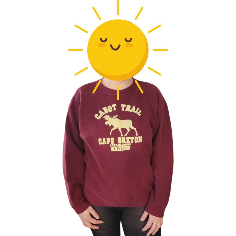 Unisex Nova Scotia Cape Breton Cabot Trail Crewneck Sweater Size Medium